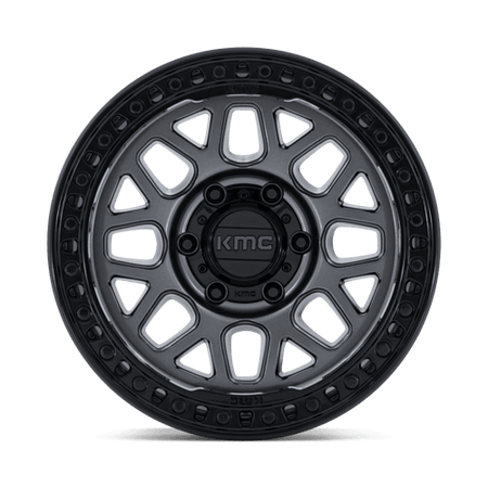 KMC Grs 17x9 Gloss Gunmetal W/ Gloss Black wheel