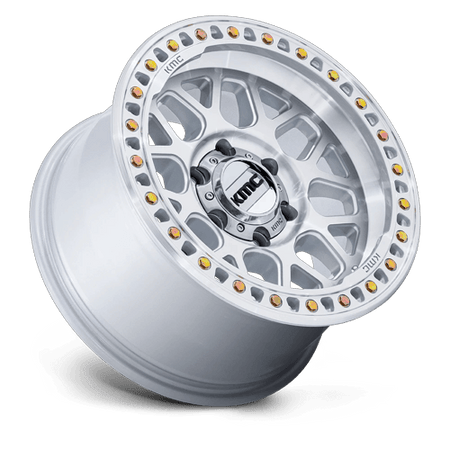 KMC Grs 20x9 Gloss Silver W/ Machined Face wheel