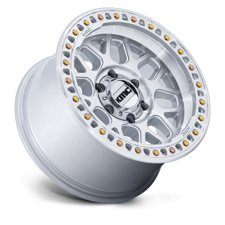 KMC Grs 17x9 Gloss Silver W/ Machined Face wheel