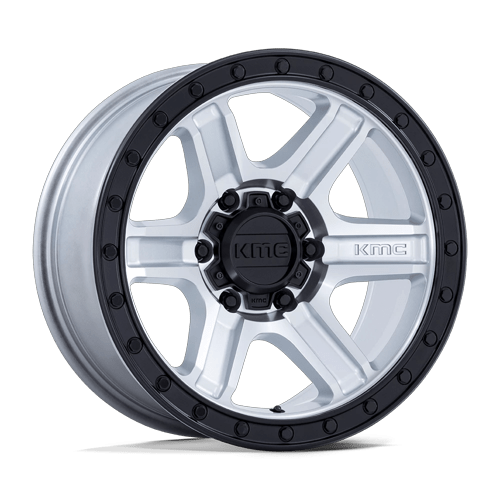 KMC Outrun 17x8.5 Machined W/ Gloss Black Lip wheel