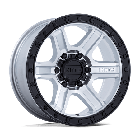 KMC Outrun 17x8.5 Machined W/ Gloss Black Lip wheel