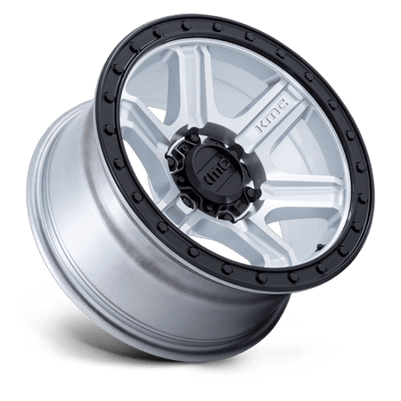 KMC Outrun 17x8.5 Machined W/ Gloss Black Lip wheel