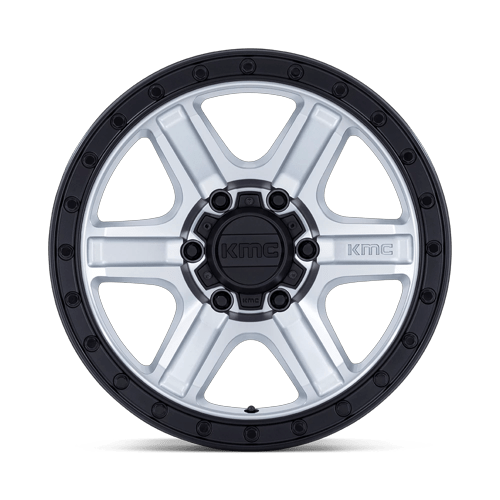 KMC Outrun 18x9 Machined W/ Gloss Black Lip wheel
