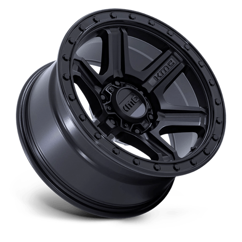 KMC Outrun 18x9 Matte Black W/ Gloss Black Lip wheel
