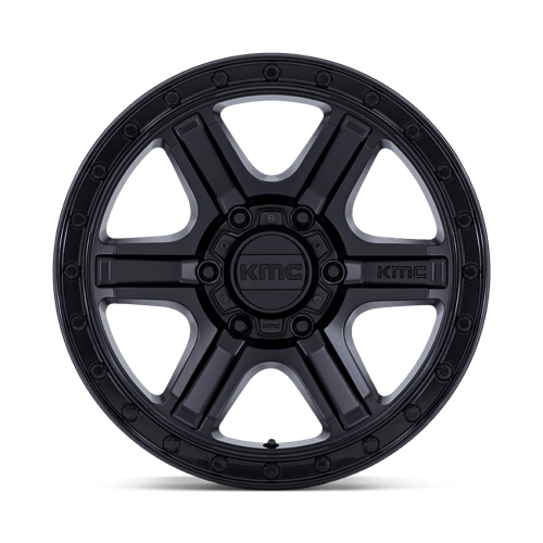 KMC Outrun 18x9 Matte Black W/ Gloss Black Lip wheel