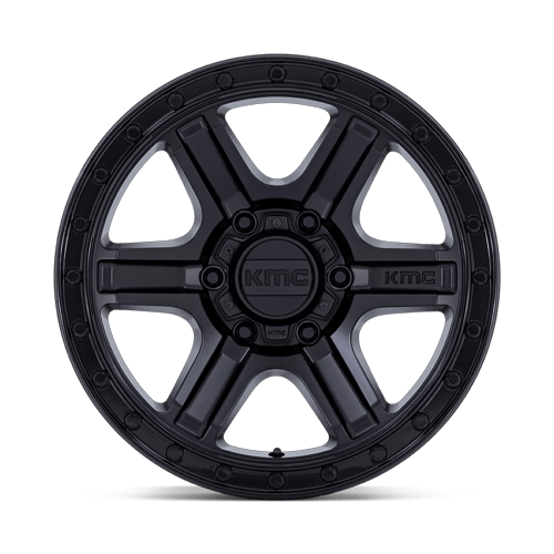 KMC Outrun 17x8.5 Matte Black W/ Gloss Black Lip wheel