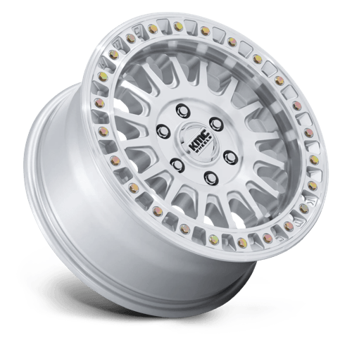 KMC Ims 17x8 Gloss Silver W/ Machined Face wheel
