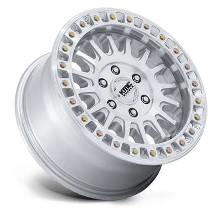 KMC Ims 17x8 Gloss Silver W/ Machined Face wheel