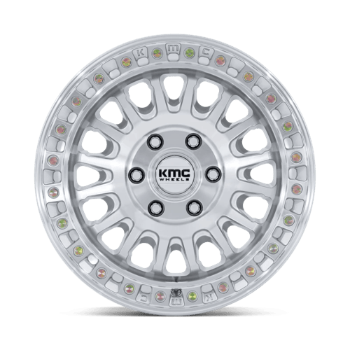 KMC Ims 17x8 Gloss Silver W/ Machined Face wheel
