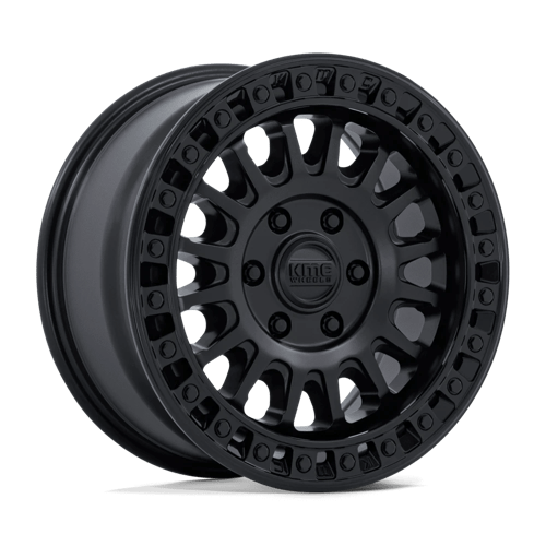 KMC Ims 17x8 Matte Black W/ Gloss Black Lip wheel