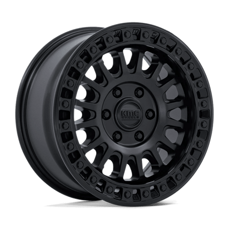KMC Ims 17x8 Matte Black W/ Gloss Black Lip wheel