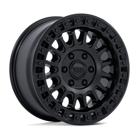 KMC Ims 17x8 Matte Black W/ Gloss Black Lip wheel