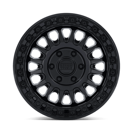 KMC Ims 17x8 Matte Black W/ Gloss Black Lip wheel
