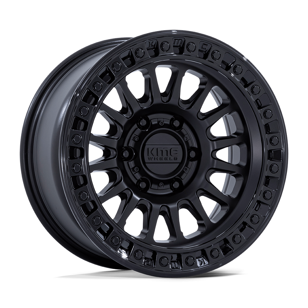 KMC Ims 20x9 Matte Black W/ Gloss Black Lip wheel