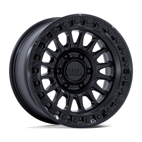 KMC Ims 20x9 Matte Black W/ Gloss Black Lip wheel