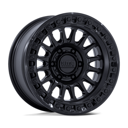 KMC Ims 20x9 Matte Black W/ Gloss Black Lip wheel