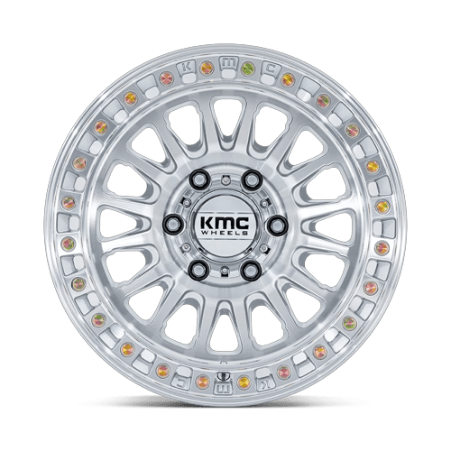 KMC Ims 18x9 Gloss Silver W/ Machined Face wheel