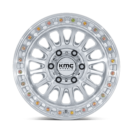 KMC Ims 18x9 Gloss Silver W/ Machined Face wheel
