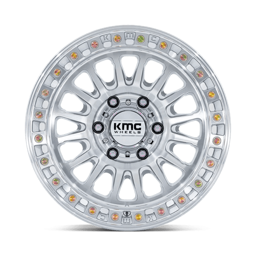 KMC Ims 20x9 Gloss Silver W/ Machined Face wheel