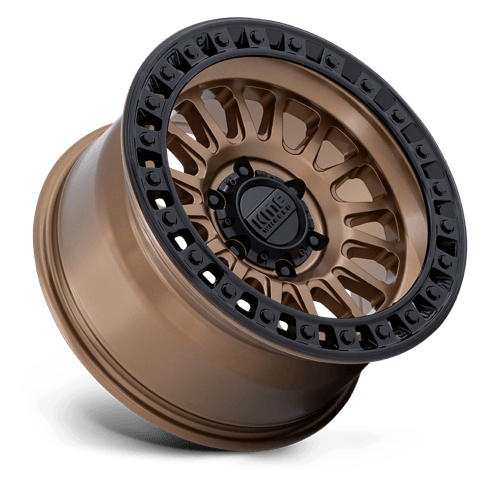 KMC Ims 18x9 Matte Bronze W Gloss Black Lip wheel