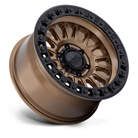KMC Ims 18x9 Matte Bronze W Gloss Black Lip wheel