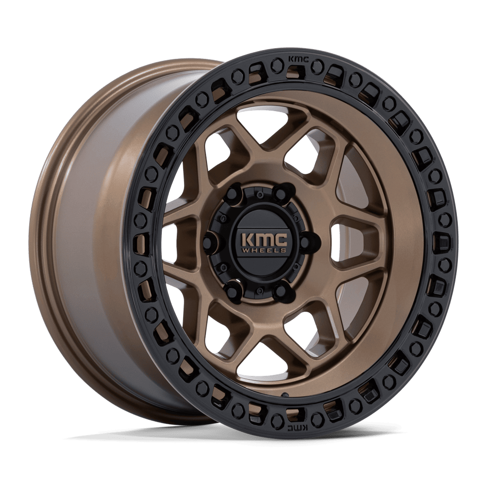 KMC Torx 17x8.5 Matte Bronze W Gloss Black Lip wheel