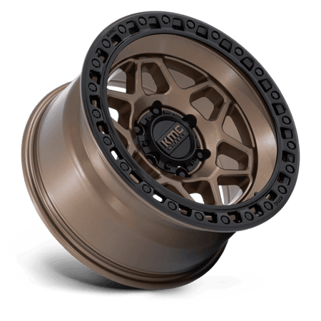 KMC Torx 17x8.5 Matte Bronze W Gloss Black Lip wheel