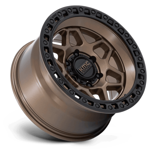 KMC Torx 17x8.5 Matte Bronze W Gloss Black Lip wheel