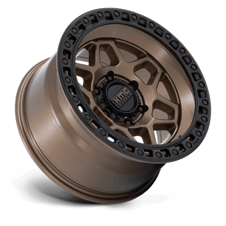 KMC Torx 17x8.5 Matte Bronze W Gloss Black Lip wheel