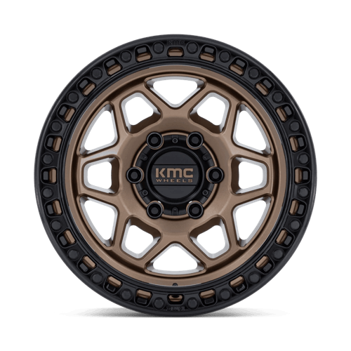 KMC Torx 17x8.5 Matte Bronze W Gloss Black Lip wheel
