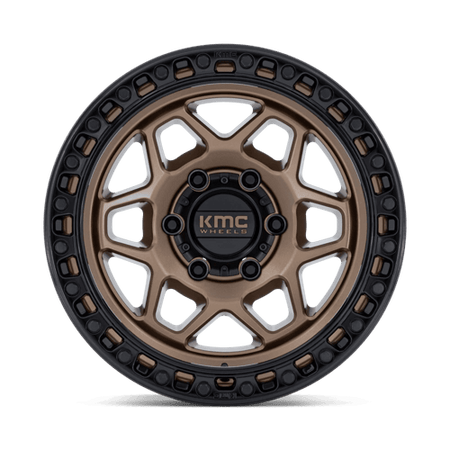 KMC Torx 17x8.5 Matte Bronze W Gloss Black Lip wheel