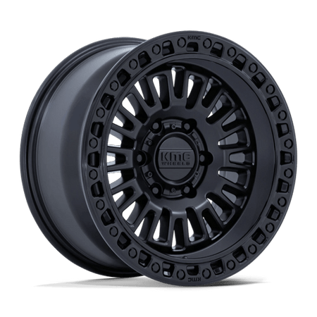 KMC Aztec 17x8.5 Matte Black W/ Gloss Black Lip wheel