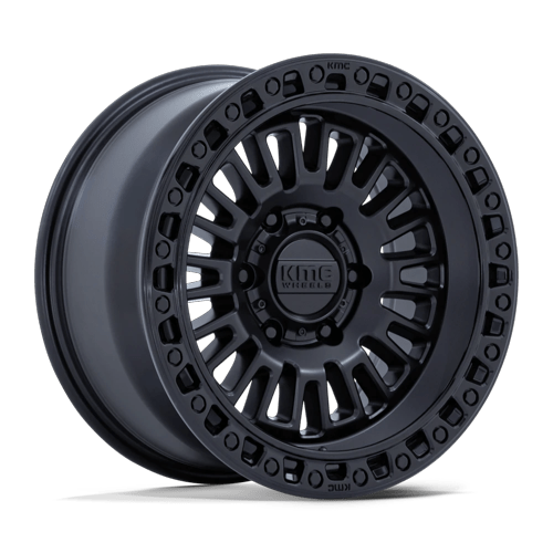 KMC Aztec 17x8.5 Matte Black W/ Gloss Black Lip wheel