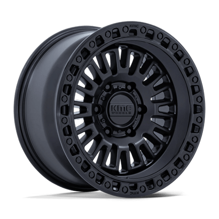 KMC Aztec 17x8.5 Matte Black W/ Gloss Black Lip wheel