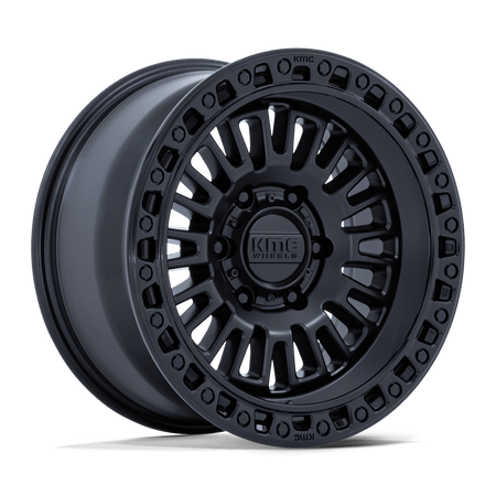 KMC Aztec 17x8.5 Matte Black W/ Gloss Black Lip wheel