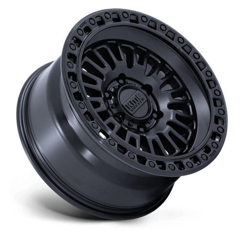 KMC Aztec 17x8.5 Matte Black W/ Gloss Black Lip wheel