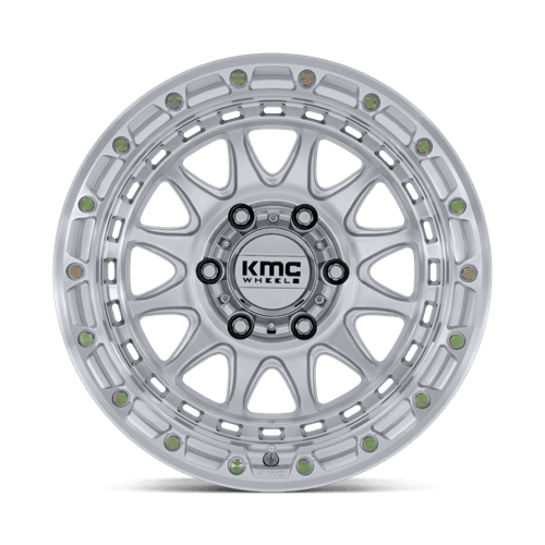 KMC Crux 20x9 Gloss Silver W/ Machined Face wheel