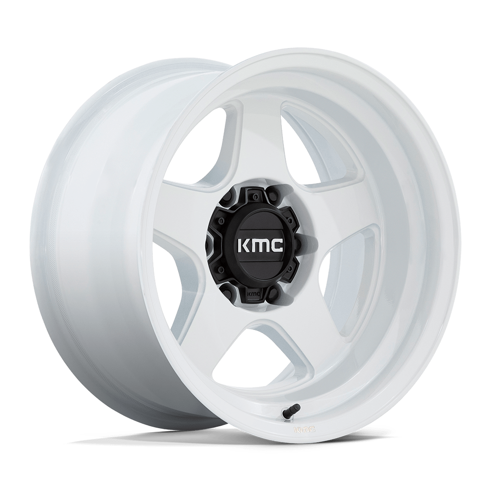 KMC Lobo 17x8.5 Gloss White wheel