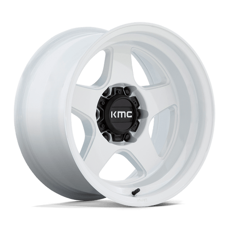 KMC Lobo 17x8.5 Gloss White wheel