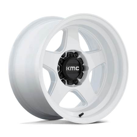 KMC Lobo 17x8.5 Gloss White wheel