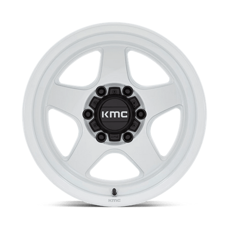KMC Lobo 17x8.5 Gloss White wheel