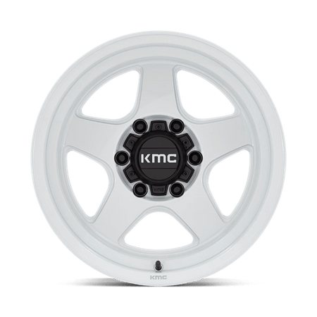 KMC Lobo 17x8.5 Gloss White wheel