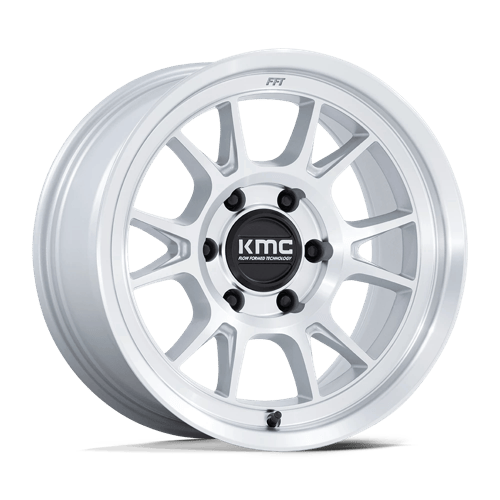 KMC Range 17x8.5 Gloss Silver W/ Machined Face wheel