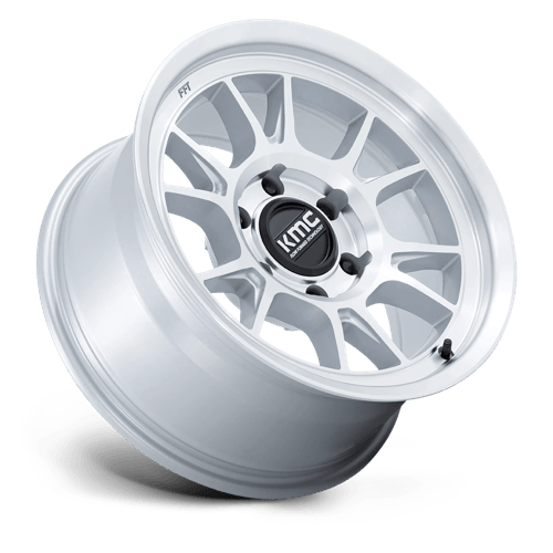 KMC Range 17x8.5 Gloss Silver W/ Machined Face wheel