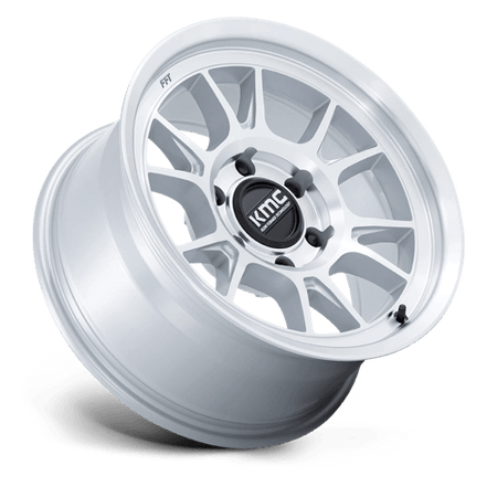KMC Range 17x8.5 Gloss Silver W/ Machined Face wheel