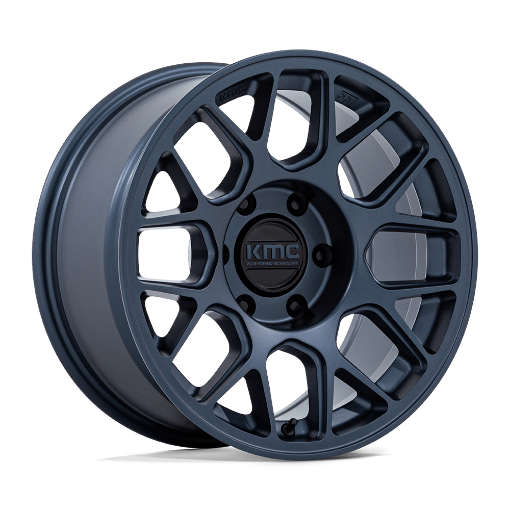KMC Hatchet 17x8.5 Metallic Blue wheel