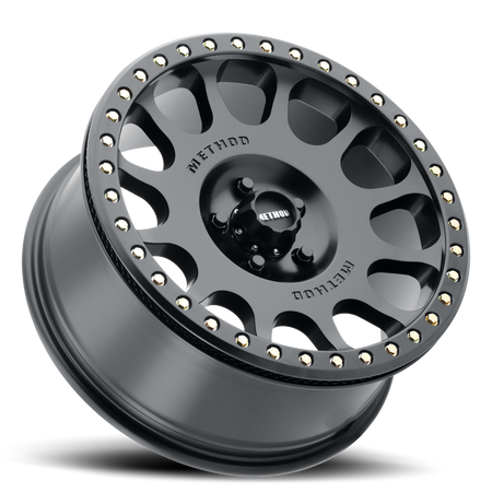 Aluminum Wheels 17x9 Beadlock MR105 Bolt Pattern 5 On 127 Offset -38 Lip Size 1.77 Matte Black MB Method