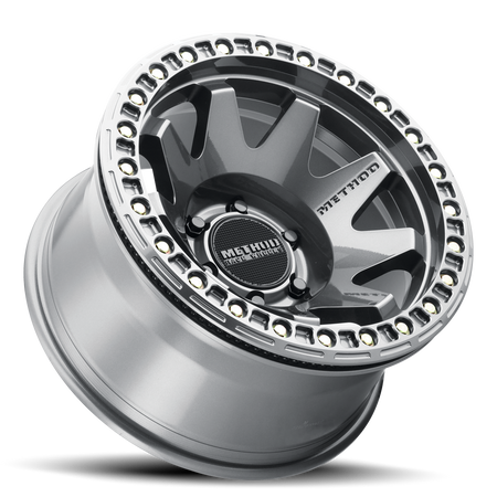 Aluminum Wheels 17x9 MR108 Bolt Pattern 6 On 139.7 Offset -44 Lip Size 0.63 Gloss Titanium GY Method