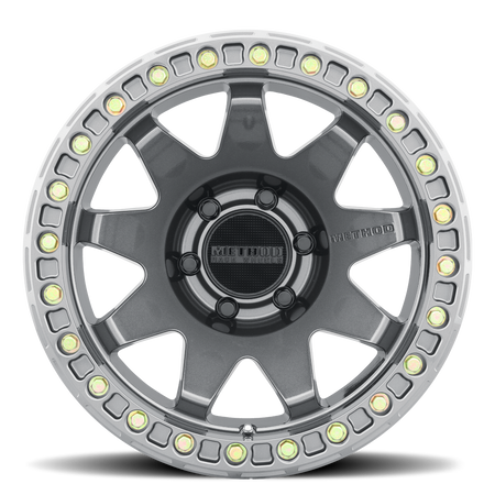 Aluminum Wheels 17x9 MR108 Bolt Pattern 6 On 139.7 Offset -44 Lip Size 0.63 Gloss Titanium GY Method