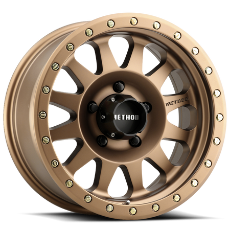 Aluminum Wheels 15x8 Double Standard MR304 Bolt Pattern 5 On 114.3 Offset -24 Lip Size 3.5 Method Bronze BRZ Method